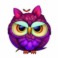 2pcs Purple Owl Heat Transfer Film Iron Clothes DIY Patch Paste Washable