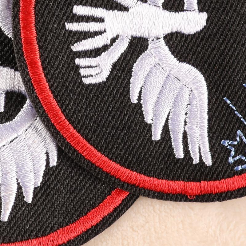 3pcs Round Bird Embroidery Stickers for Clothing Hat