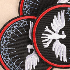 3pcs Round Bird Embroidery Stickers for Clothing Hat