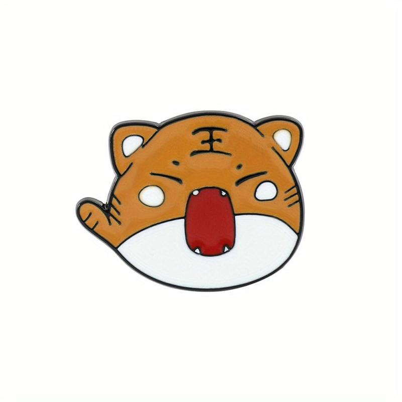 Creative Little Tiger Brooch Cartoon Badge Metal Accessory