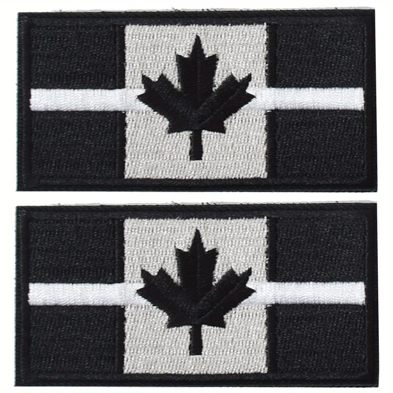 J CARP 2pcs Canadian Flag Patch Military Insignia For Men
