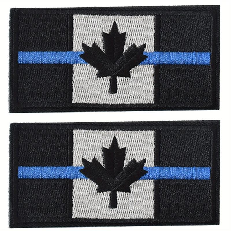 J CARP 2pcs Canadian Flag Patch Military Insignia For Men