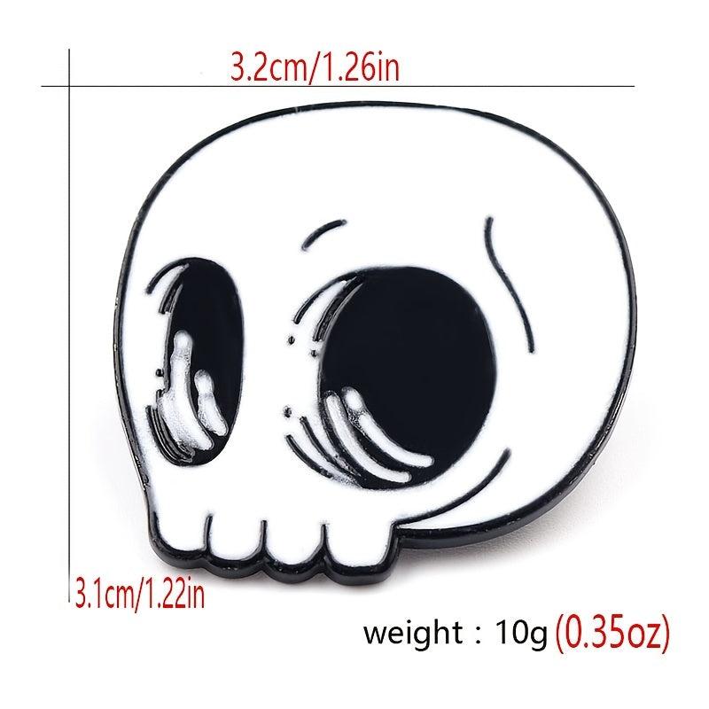 Cartoon Skull Alloy Drip Oil Brooch Clothing Bag Accessories