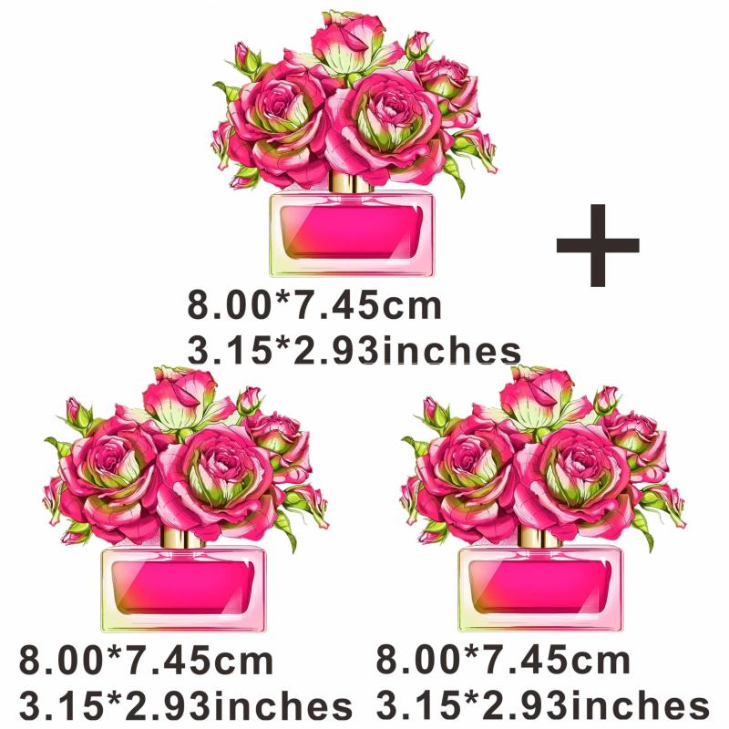 Rose Perfume Bottle Hot Stamping Transfer Film for Men