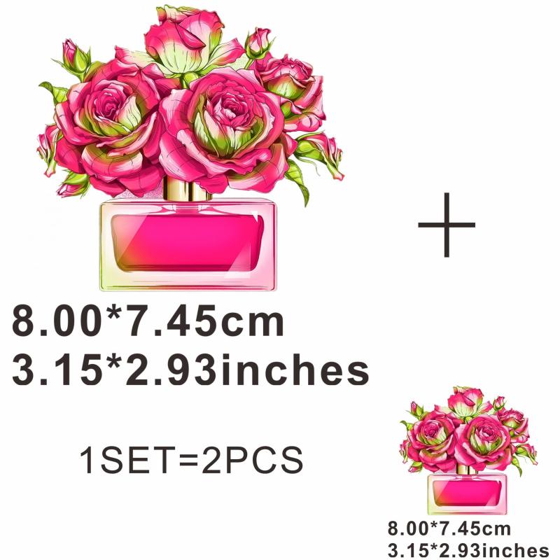 Rose Perfume Bottle Hot Stamping Transfer Film for Men