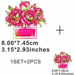 Rose Perfume Bottle Hot Stamping Transfer Film for Men