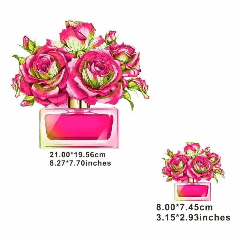 Rose Perfume Bottle Hot Stamping Transfer Film for Men