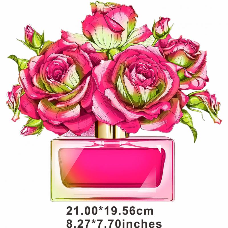 Rose Perfume Bottle Hot Stamping Transfer Film for Men