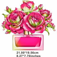 Rose Perfume Bottle Hot Stamping Transfer Film for Men