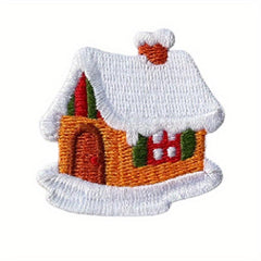 Delicate Snowman Christmas Tree Embroidery Stickers