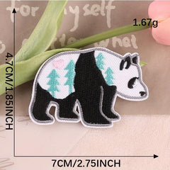 Men Camping Wind Embroidery Patch Stickers Sewn Adhesive