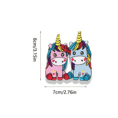 9pcs Unicorn Theme Iron On Patches For Girls