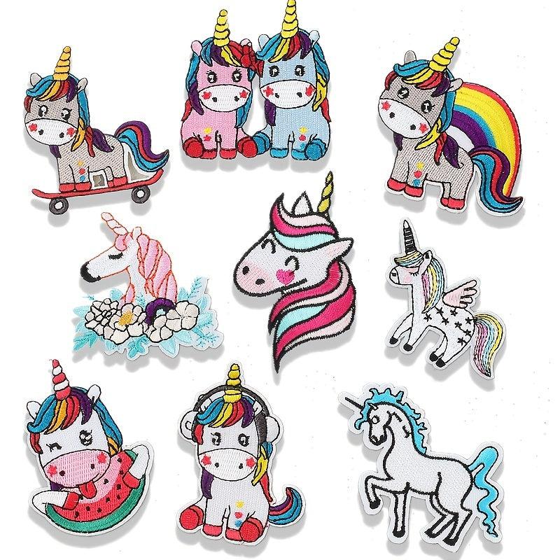9pcs Unicorn Theme Iron On Patches For Girls
