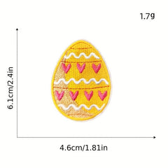 9pcs Rabbit Ears Iron On Patches For Men Sew On Embroidered Applique