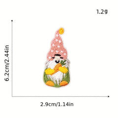 9pcs Rabbit Ears Iron On Patches For Men Sew On Embroidered Applique