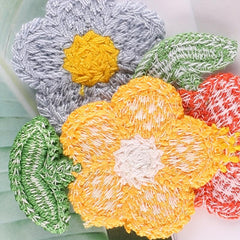 4pcs Small Flower Patches Girls Clothing Coat Accessories