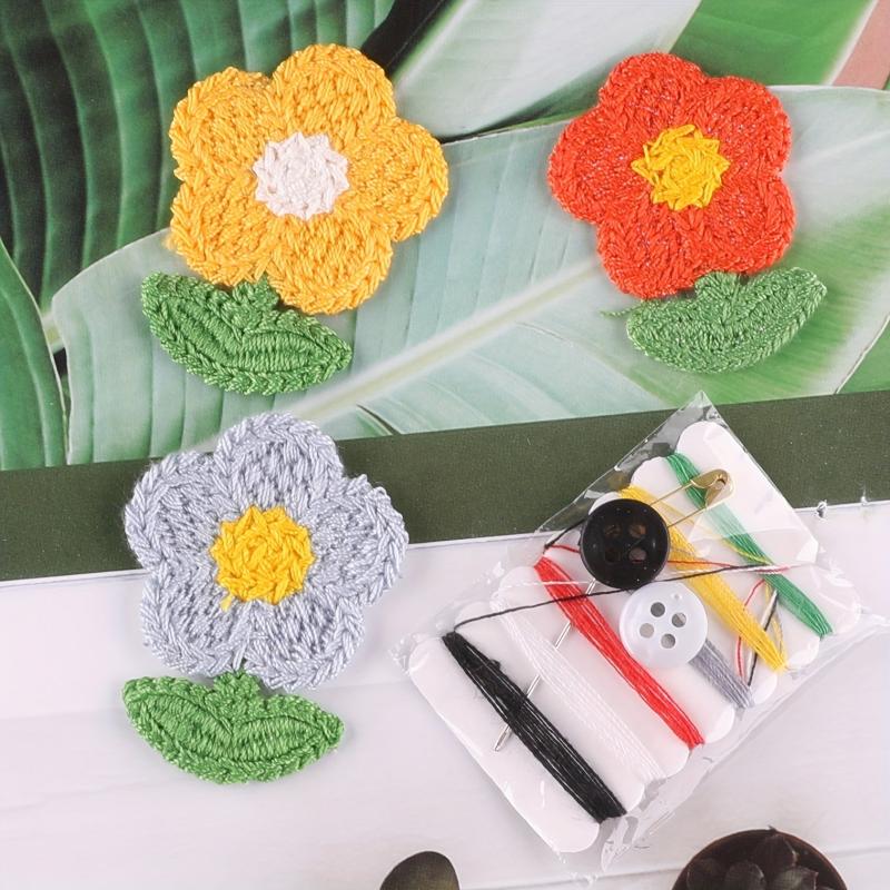 4pcs Small Flower Patches Girls Clothing Coat Accessories