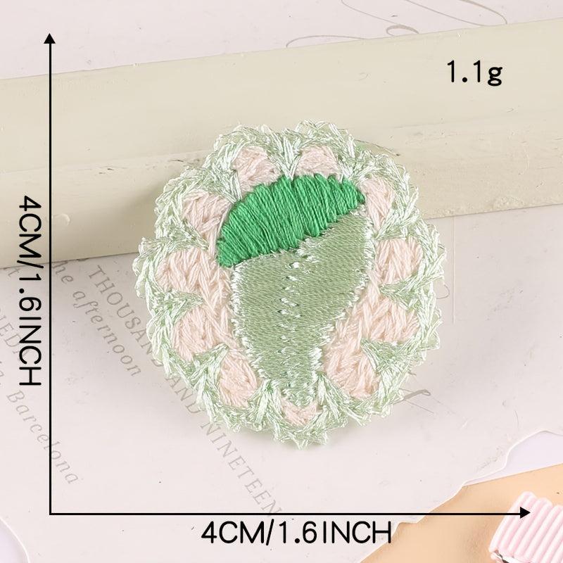 5pcs Lace Trim Fruit Embroidery Patches DIY Clothes Accessories