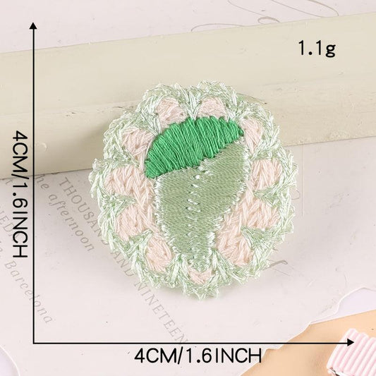 5pcs Lace Trim Fruit Embroidery Patches DIY Clothes Accessories