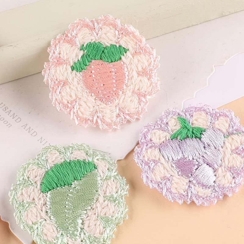 5pcs Lace Trim Fruit Embroidery Patches DIY Clothes Accessories