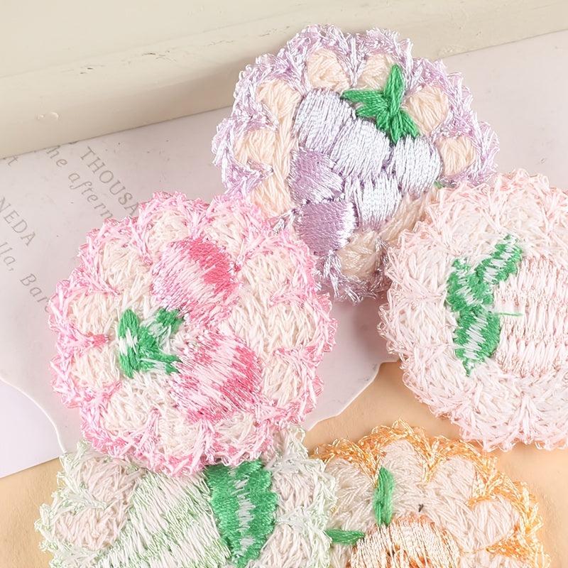 5pcs Lace Trim Fruit Embroidery Patches DIY Clothes Accessories