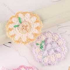 5pcs Lace Trim Fruit Embroidery Patches DIY Clothes Accessories