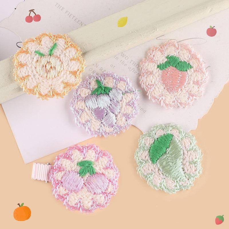 5pcs Lace Trim Fruit Embroidery Patches DIY Clothes Accessories