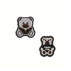 9pcs Bear Iron On Patches Embroidered Applique Repair Patch DIY Craft
