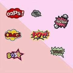 European & American Chat Dialogue Embroidery Sticker Set