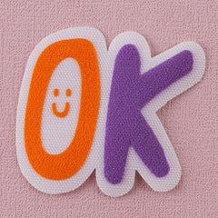 5PCS 3D Printing Letter Style Decorative Cloth Stickers for Girls