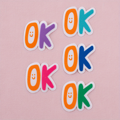 5PCS 3D Printing Letter Style Decorative Cloth Stickers for Girls