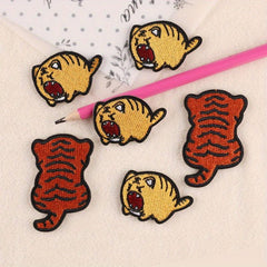 6pcs Tiger Embroidery DIY Patch for Clothes Backpack Hat