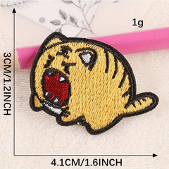 6pcs Tiger Embroidery DIY Patch for Clothes Backpack Hat