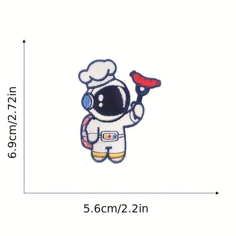 16pcs Astronaut Theme Iron On Patches Sew On Embroidered Applique Repair Patch