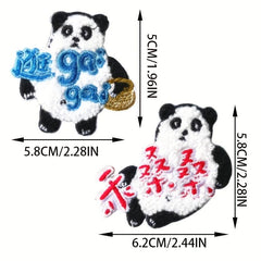 Panda Embroidery Stickers for Boys & Phones