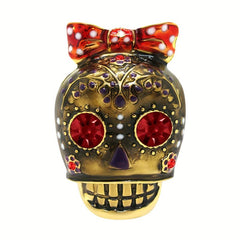 Retro Skull Glitter Brooch for Men
