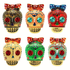 Retro Skull Glitter Brooch for Men