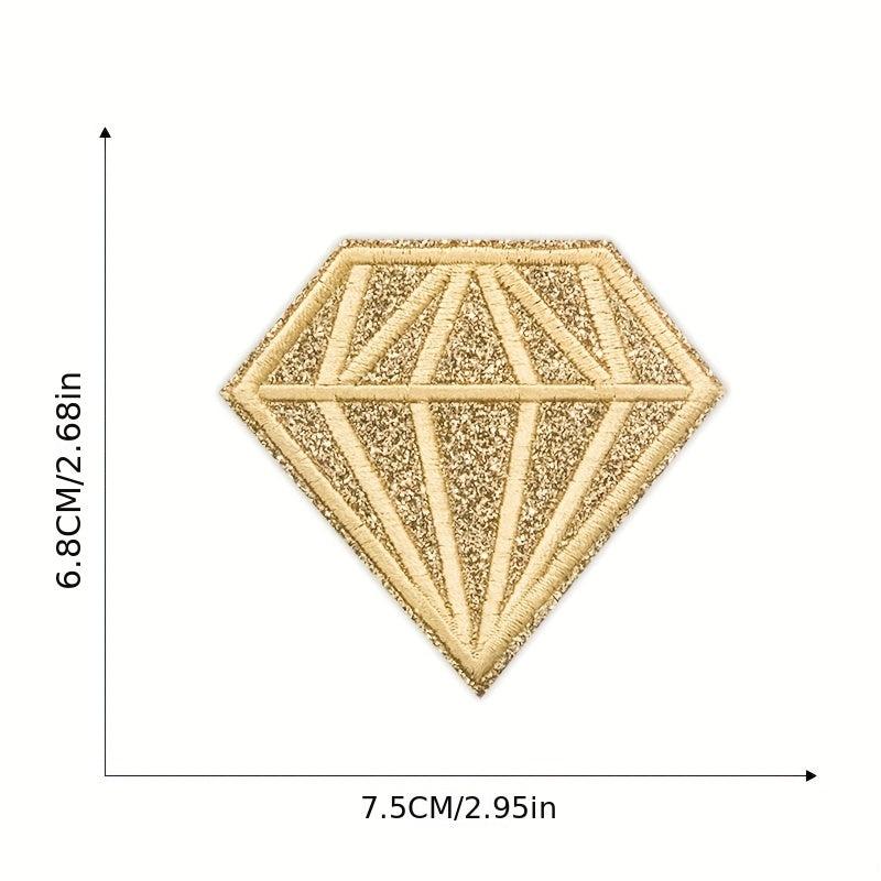 9pcs Diamond Embroidered Patches For Men Sew On Applique Repair Patch DIY Crafts