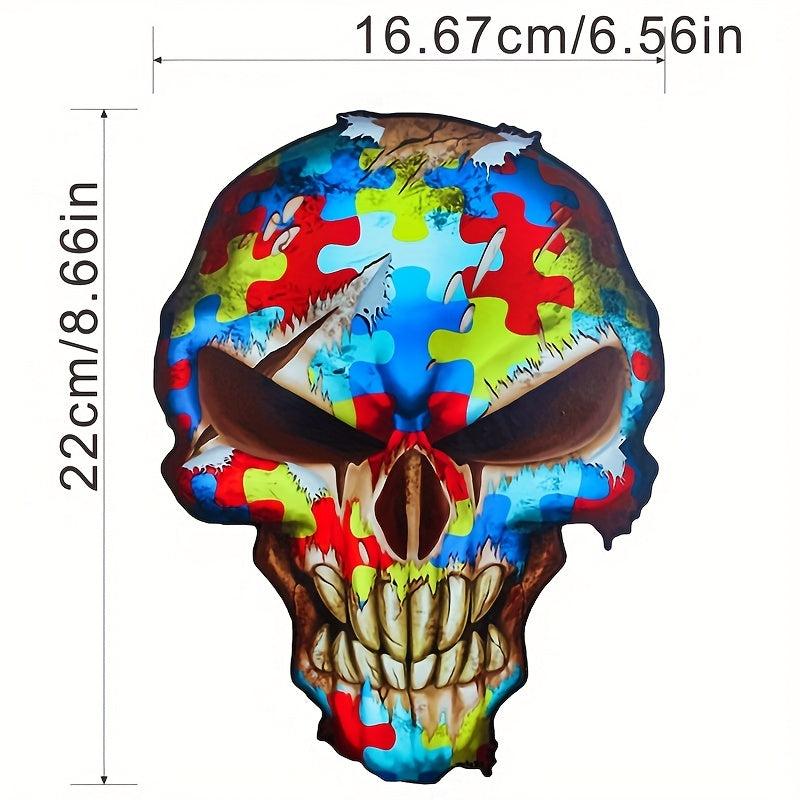 Skull Iron On Sticker Ghost Heat Transfer DIY Washable Decals