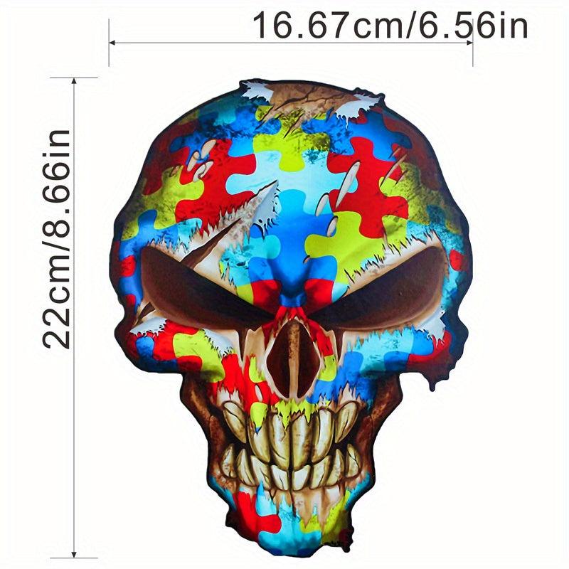 Skull Iron On Sticker Ghost Heat Transfer DIY Washable Decals