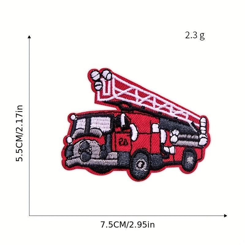 13pcs Cartoon Car Iron On Patches For Men Embroidered Applique Repair Patch