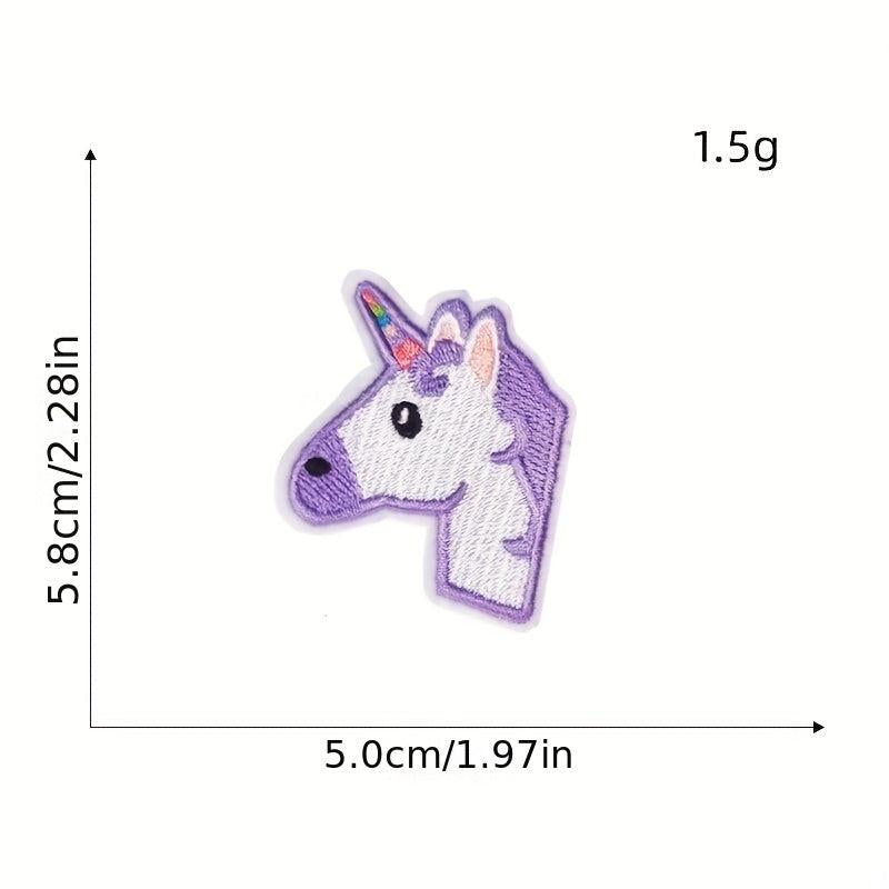 13pcs Rainbow Horse Iron On Patches Embroidered Applique Repair Patch