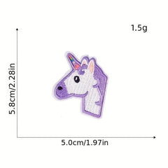 13pcs Rainbow Horse Iron On Patches Embroidered Applique Repair Patch