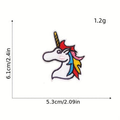 13pcs Rainbow Horse Iron On Patches Embroidered Applique Repair Patch