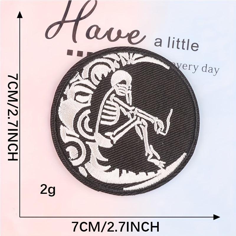 2pcs Skull Embroidery DIY Patch for Clothes Backpack Hat