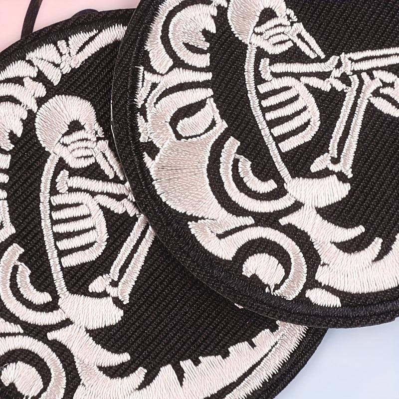 2pcs Skull Embroidery DIY Patch for Clothes Backpack Hat