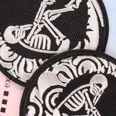 2pcs Skull Embroidery DIY Patch for Clothes Backpack Hat