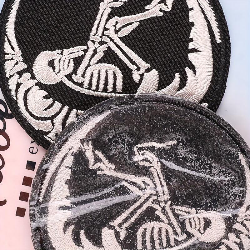 2pcs Skull Embroidery DIY Patch for Clothes Backpack Hat