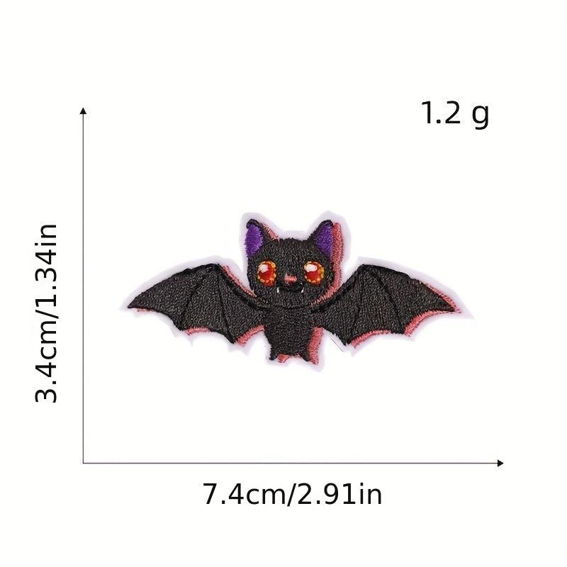 12pcs Halloween Iron On Patches for Men Sew On Embroidered Applique