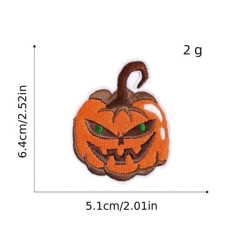 12pcs Halloween Iron On Patches for Men Sew On Embroidered Applique